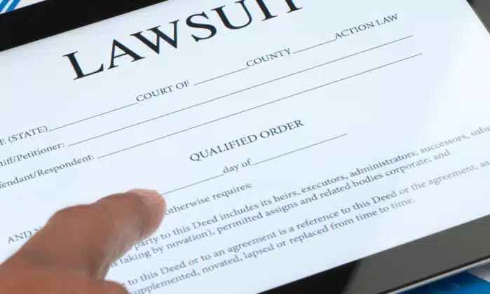 lawsuit documents on ipad