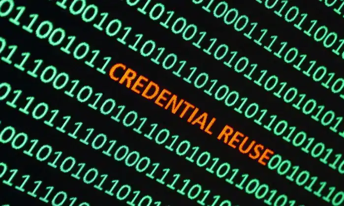 credential reuse written on screen with different numbers