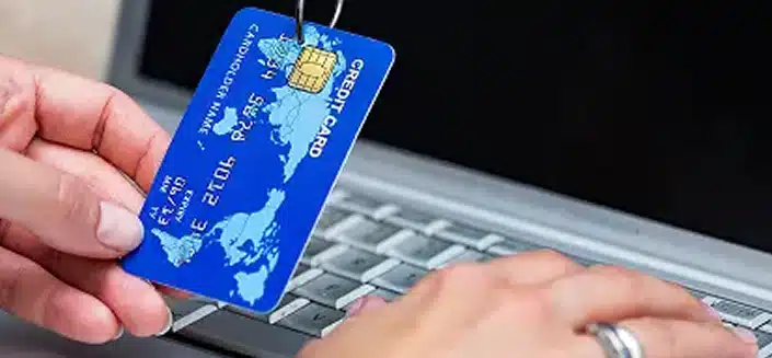 Credit card paying purchase using