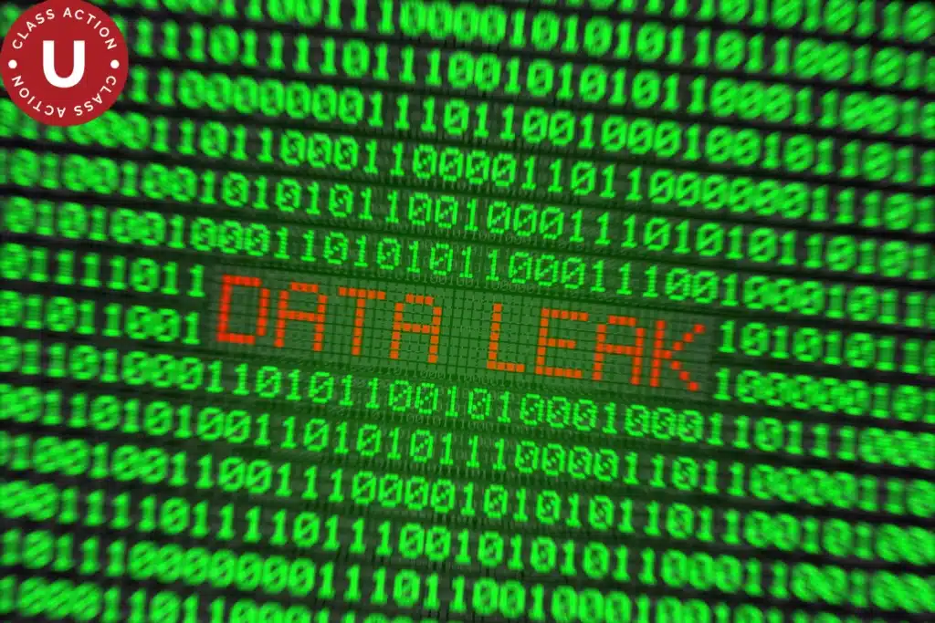 data leak spelled on computer