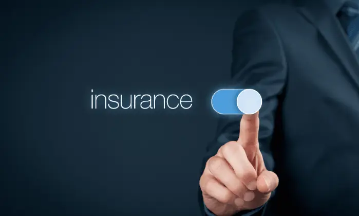 insurance written on a screen with an icon next to it