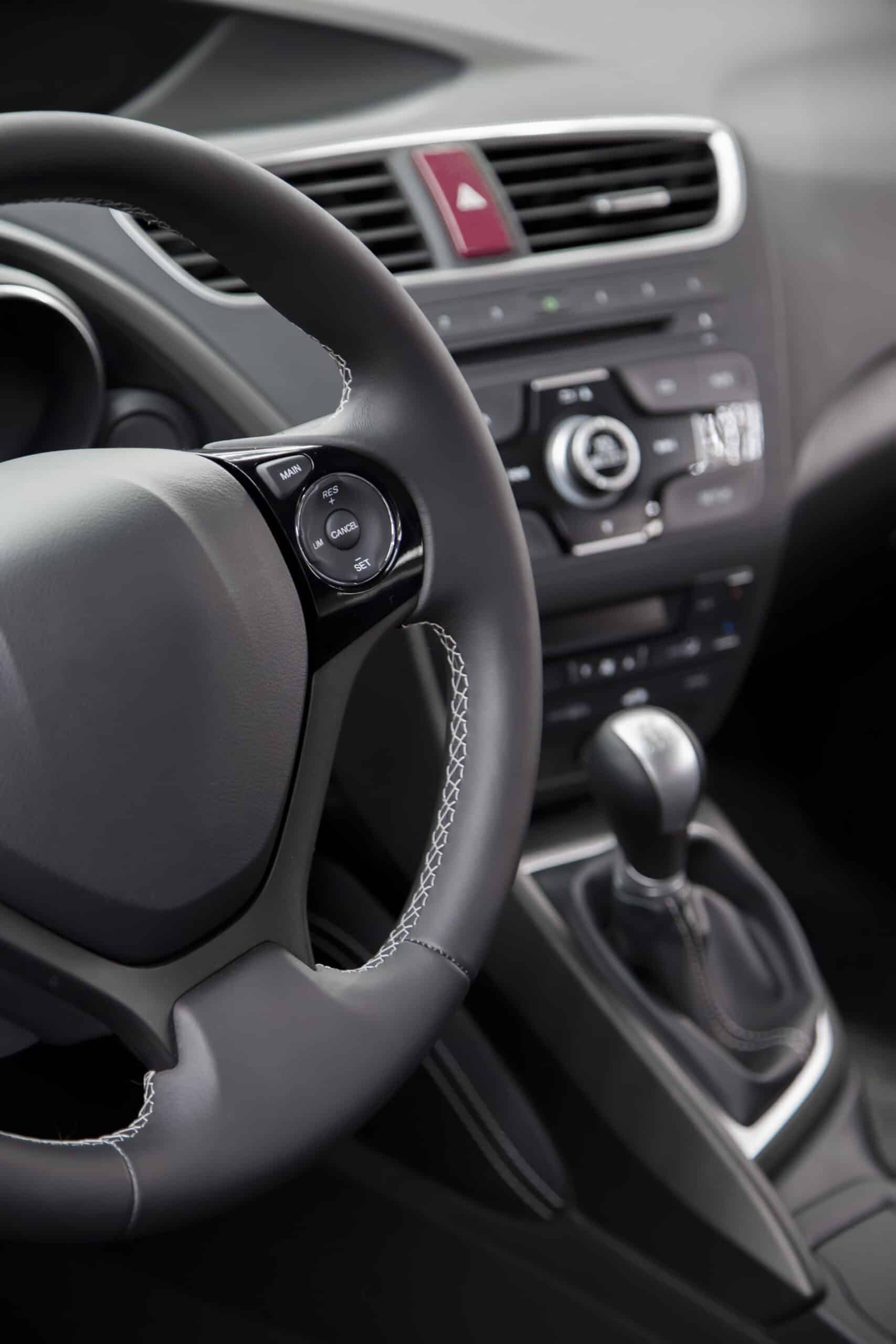 Detail of the car interior