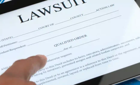 lawsuit documents on ipad